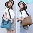 thumbnail image 3 of Women's Small Canvas Tote Bag Shoulder Crossbody Bags Work Purses Travel Satchel, 3 of 8