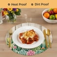 thumbnail image 4 of Summer Botanical Round 13 Inch Placemats Set of 6, Tropical Cactus Succulents Brown Wooden HeatResistant Non Slip Place Mats for Dining Table, Wipeable Braided Kitchen Table Mats for Housewarming, 4 of 9
