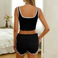 thumbnail image 5 of Yievot Womens Pajama Sets Cute Sleeveless Crop Tank Tops and Shorts Sleepwear 2 Piece Pj Set Loungewear, 5 of 5