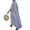 Blue, variant on Women's Oversized Maxi Dress Summer Loose V Neck Boho Color Block Long Kaftan Dresses Beach Cover Ups with Pockets