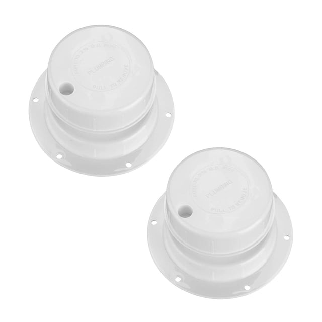 Tapa de ventilación de plomería RV, color blanco, para tubería 3/8 pulgadas, reemplaza directamente la tapa de ventilación de alcantarillado 2 piezas shamjiam Tapa de ventilación de plomería
