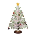 thumbnail image 2 of Wooden Christmas Tree Tabletop Decoration Mini Ornaments With Removable Ornaments Christmas Tree For HomeOffice Christman Decoration Tabletop Shelf Mantel, 2 of 5