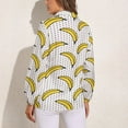 thumbnail image 2 of Cute Yellow Banana Long Sleeve Blouse Woman Streetwear Casual Shirts Summer Oversize Woman Streetwear Clothing Birthday Present, 2 of 7