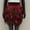 Red, variant on Womens Faux Feather A Line Mini Skirt with Bold Colors and Fluffy Texture for Women Who Love To Stand Out Black L