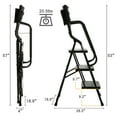 thumbnail image 2 of Juuar 3 Step Ladder with Handrails, Wide Anti-Slip Pedal & Tool Bag, Folding Step Stool Portable Safety Steel Ladder for Adults Seniors, Black, 2 of 5