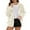 White, variant on Bibifish Womens Jackets Cable Knit Fuzzy Full Zip Up Hooded Jackets Rib Cuffs Warm Cozy Oversized Fit Casual Daily Wear Cute Comfy Fuzzy Jackets