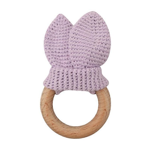 mordedor de madera para bebé, juguete de conejito de ganchillo, sonajero de madera sin BPA, sonajero móvil para bebé, gimnasio, cochecito para recién nacido, juguetes educativos.