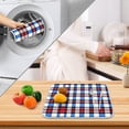 thumbnail image 4 of Ryvnso Checkered Grid-b2 Dish Drying Mat for Kitchen Countertop 16x18 Small Dish Pad Drainer Rack Dish Sink Mats, 4 of 7