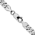 thumbnail image 3 of 14K White Gold Curb Chain Styles Necklace 18 inch 6.25 mm Flat Beveled with Lobster Clasp, 3 of 4