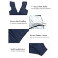 thumbnail image 2 of YNIQUE Women's One Piece Swimsuits Costume Tummy Control Ruffle V-Neck Push Up Monokinis Swimming Swimsuits for Women, 2 of 7