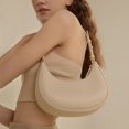 thumbnail image 2 of Bolsos de hombro de diseño de lujo para mujer, bolso de media luna tipo hobo, bolsos de marca de moda para mujer, bolsos de mano pequeños de cuero PU, bolso de mano, 2 of 5