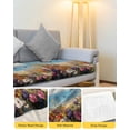 thumbnail image 4 of Wildflowers Sofa Couch Cushion Covers Washable, Removable Stretchable Sectional Couch Covers, Oil Painted Floral Blue Coastal Sea Slipcovers for L & T Shape Sofa Furniture Protector S Size 2 pcs, 4 of 7