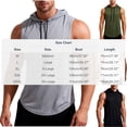 thumbnail image 4 of ZUKMRJPC Men's Hooded Tank Tops Solid Color Casual Lightweight Drawstring Sleeveless Hoodies Stretchy Breathable Workout Training Gym Tops, 4 of 4