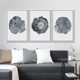thumbnail image 3 of IDEA4WALL Framed Canvas Print Wall Art Set of 3 Wood Tree Rings Prints, Vintage Farmhouse Wall Decor, Large Wall Art, Minimalist Countryside Artwork for Home Decor - White 16"x24"x3, 3 of 5