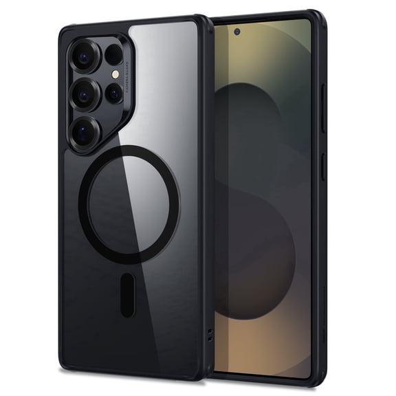 ESR Magnetic Case Compatible with Samsung Galaxy S25 Ultra, Military-Grade Shockproof & MagSafe Compatible Magnetic Case, Clear Black