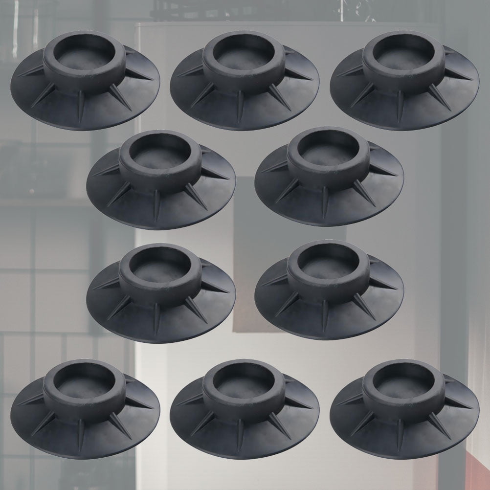 FOLOYORI 10Pcs Black Anti Walk Washer Pads with Car Tire Structure Design for Washer Stability