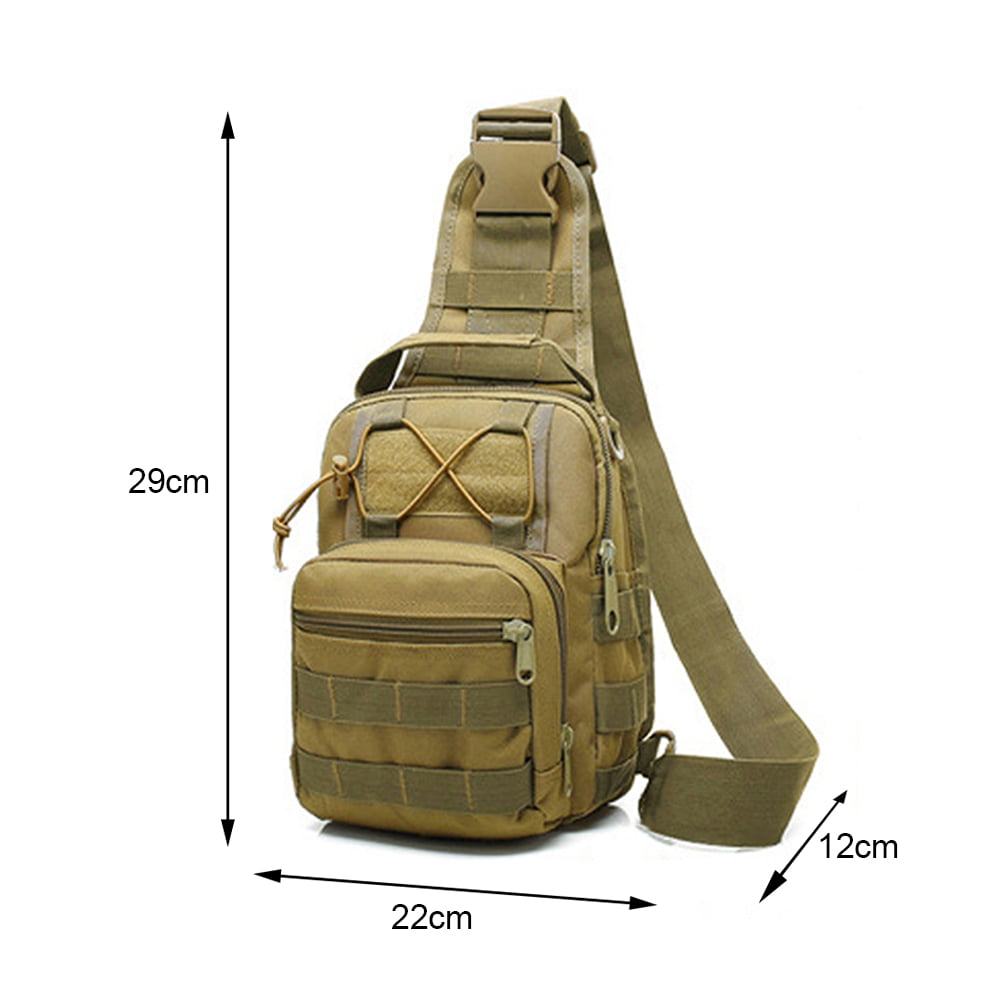 Shoulder Chest Bag Men Women Tactical Crossbody Bag Military Sling Waist Pouch for Cycling Running Travel Fishing