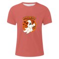 thumbnail image 3 of Landzoo Halloween Shirt For Men Ghost Print Short Sleeve Crew Neck Tees Party Breathable Men T-Shirt Size M Red, 3 of 4