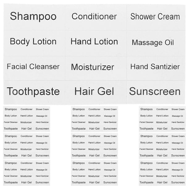 10 Sheets of Beauty Organization Labels Refillable Bottles Stickers Travel Skin Care Product Label Stickers