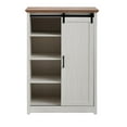 thumbnail image 3 of 5 Drawers Dresser w/Sliding Barn Door, Farmhouse Modern Tall Dresser 5 Chest of Drawers, Storage Organizer Dresser for Bedroom, Hallway, Living Room, Kids Room WHITE, 3 of 5