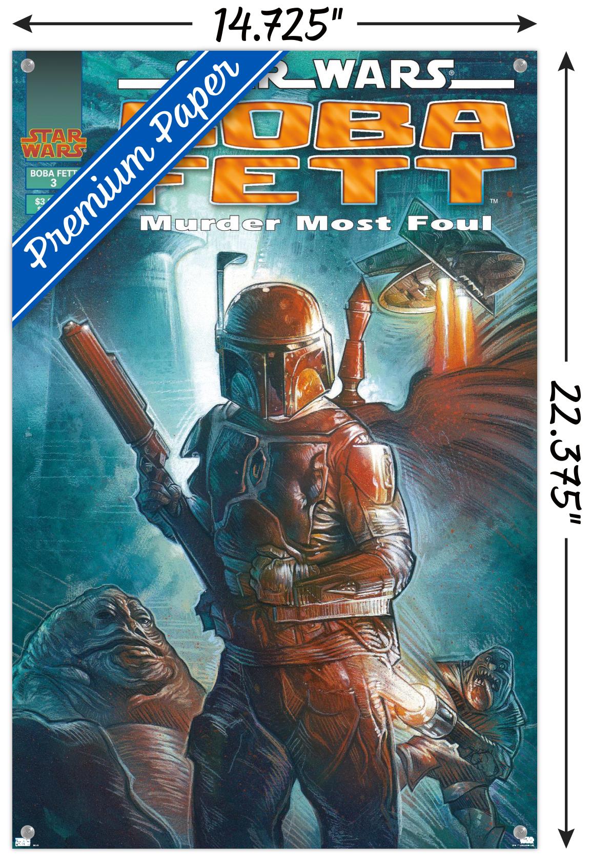 Star Wars: Saga - Boba Fett - Most Foul Wall Poster with Pushpins, 14.725" x 22.375"
