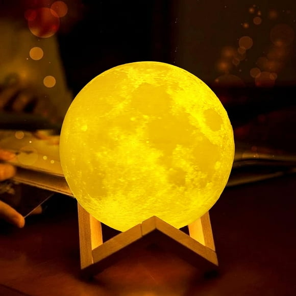 FYBTO Moon Lamp Moon Light 3D Printed Moon Lamp 4.8inch 16Colors Moon Night Light for Kids Moon Lamp for Bedrooms Moon Led Light Moon Luna Lamp 3D Moon Lamp Moon Light Ball Lamp Kids Night