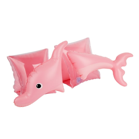 Coconut Grove by Sunnylife - Kids, Girls Inflatable Arm Bands Sally the Dolphin, Pink-Age 3-6 Years - Pool & Float Toy