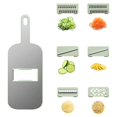 thumbnail image 4 of CozyQx Essentiels de Cuisine Nouvelle Râpe Multifonctionnelle Six Outils de Coupe Hachoir à Légumes Rond Hachoir à Légumes avec Récipient Hachoir à Légumes avec Récipient Multicolore, 4 of 8
