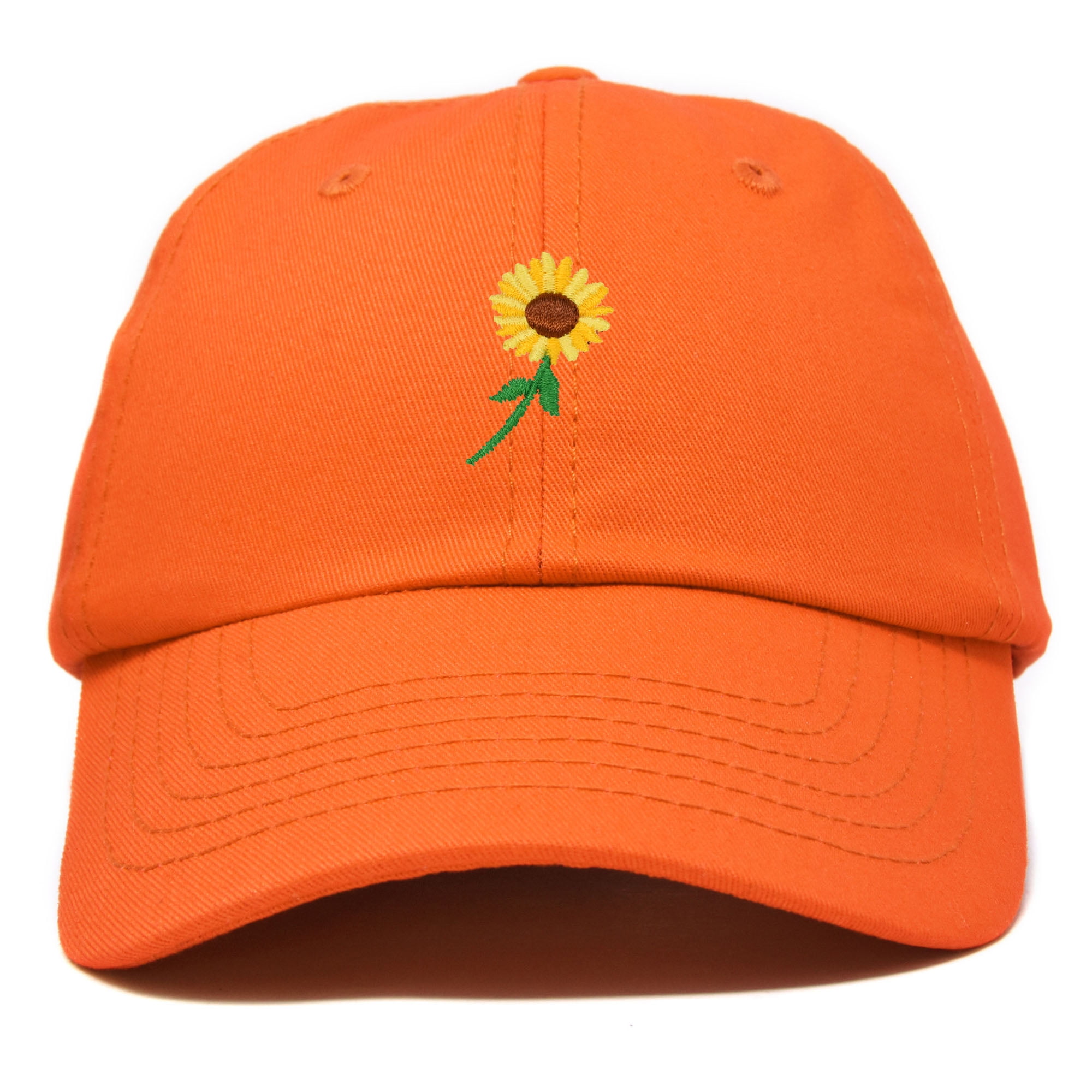 Floral Baseball Cap with Sunflower Design in Orange Lebanon Ubuy