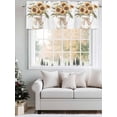 thumbnail image 5 of Sunflower Curtain Valances for Windows, Country Flower Plant Vintage Watercolor Kitchen Valance Window Treatment, Light Filtering Block Curtains for Bathroom/Bedroom/Living Room 42'' x 18'', 5 of 9