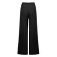 thumbnail image 6 of Women's Spring Summer Fashionable Button Linen Baggy Wide Legged Casual Pants Trousers Drawstring Pants Women Harem plus Size Thick Leggings for Women Long Yoga Pants for Women plus Size Petite, 6 of 7
