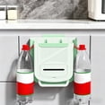 thumbnail image 5 of Gumesh Collapsible Hanging Trash Can, Foldable Kitchen Garbage Can,Plastic Food Waste Bin for Cabinet Door, Waste Basket for Rv Camping Bathroom Bedroom(Green), 5 of 6
