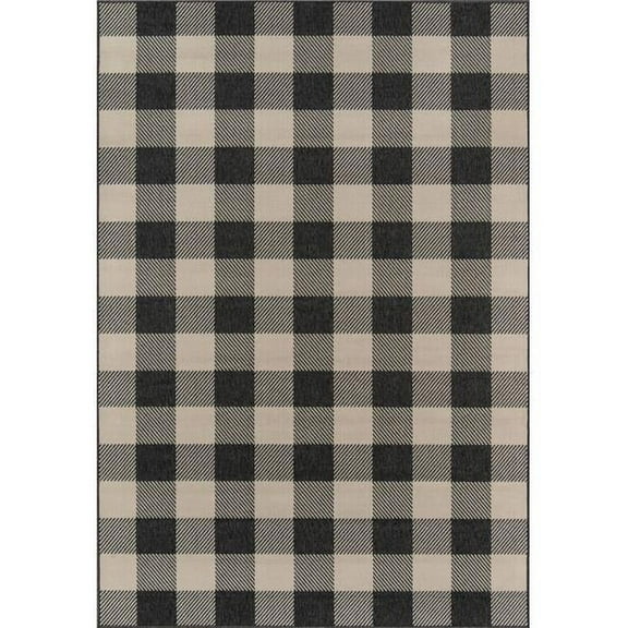 Momeni Modern Rectangle Area Rug, Charcoal, 7'10" X 10'10"