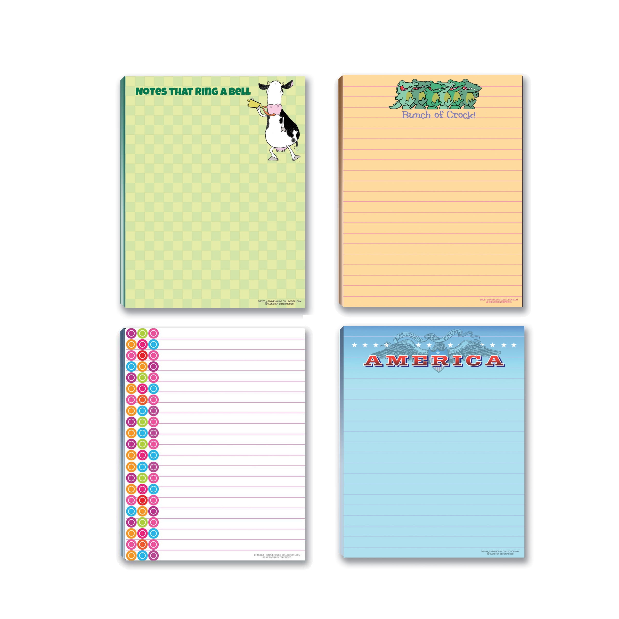 Colorful and Humourous ToDoList Writing Pads 4 Assorted Pads 4.25