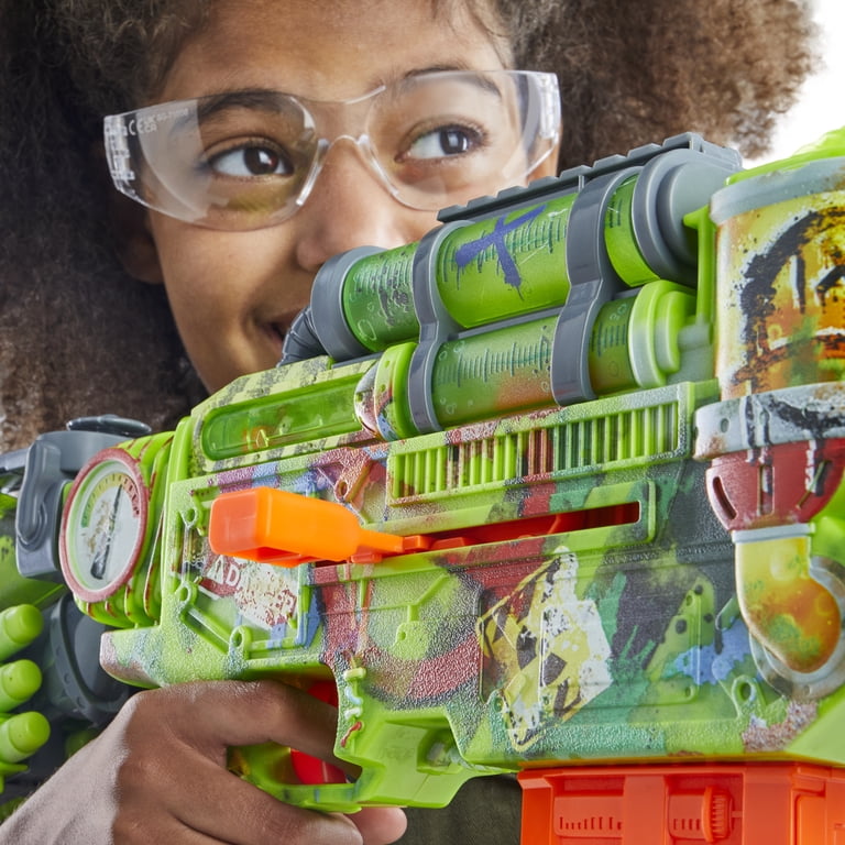 Nerf Zombie Corrupter Dart Blaster, 22 Nerf Elite Darts, Outdoor