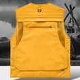 thumbnail image 6 of FRSASU Fishing Vests for Men Casual Lightweight Travel Outdoor Safari Cargo Jacket Utility Vests with Multi Pockets Yellow, 6 of 6