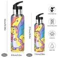 thumbnail image 2 of Yayeee 20oz Insulated Water Bottle Double Wall Stainless Steel with Flip Straw Lid, Vibrant Dinosaur, 2 of 7