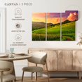 thumbnail image 4 of Elephant Stock Vineyards In Langhe Wall Art - Horizontal Multi Panel Canvas - Lobby Wall Decor - Nature Multi Panel - Gray And Green Decor - 23" x 14", 4 of 4