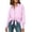 Hot Pink, variant on Tqcoqu Women's Striped Button Down Shirt,Smocked Cuff Pocket Casual Long Sleeve Blouse,Black Women's S-XXXL