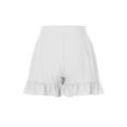 thumbnail image 5 of Gustave High Waisted Wide Leg Shorts for Women Casual Pleated Ruffle Short Pants Summer Loose Button Shorts "White, 2XL", 5 of 9