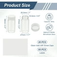 thumbnail image 2 of 20ml Clear Glass Vials, 20Pcs Sample Vials with Screw Cap Reagent Media Bottle with Labels Leak-Proof Liquid Sample Glass Vial for Lab Laboratory, 2 of 6