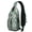 Dark-green-4, variant on Artistic Tiger Crossbody Backpack, Wild Jungle Stripes Sling Bag with Roaring Bengal Face Pattern, Floral Tribal Design Anti-theft Travel Daypack for Tiger Lover, Commuting, Outdoor, Gym