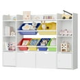 thumbnail image 5 of Reasea 6-Bin Toy Storage Organizer for Kids – 4-Tier Bookshelf with 6 Removable Cubbies & 2 Movable Drawers, Kids Toy Shelf for Playroom, Bedroom, Multicolor, 5 of 6