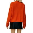 thumbnail image 5 of HUBERY Women Button Up V Neck Long Sleeve Ribbed Knitted Solid Color Cardigan, 5 of 7