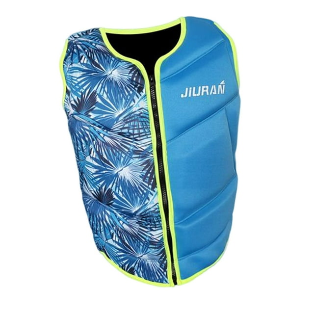Chaleco Salvavidas Para Niños, Chaleco Para Deportes Acuáticos, Transpirable Para Navegar, Nadar, Surfear Patrón Azul L
