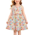 thumbnail image 4 of ATOGUTA Dresses For Girls Straps Party Dresses Cute Printed Sleeveless Beach Sundress, Size 1T-11, 4 of 6