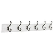 139639 27 in. White 6 Scroll With Hook Rail