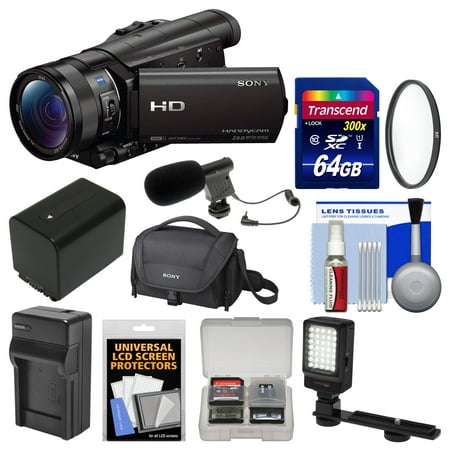 Sony Handycam HDR-CX900 Wi-Fi HD Video Camera Camcorder com 64GB Card