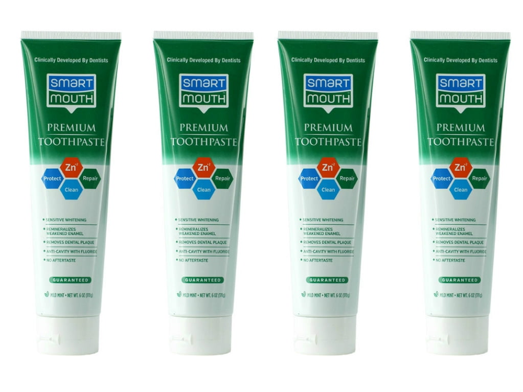 SmartMouth Premium Toothpaste for Elite Oral Health Protection, 6 oz, 4