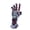 Black and purple, variant on 1PC 22CM 3D printed cyberpunk mechanical hand figurine, full-joint movable model, desktop stand, hanging rack, gift